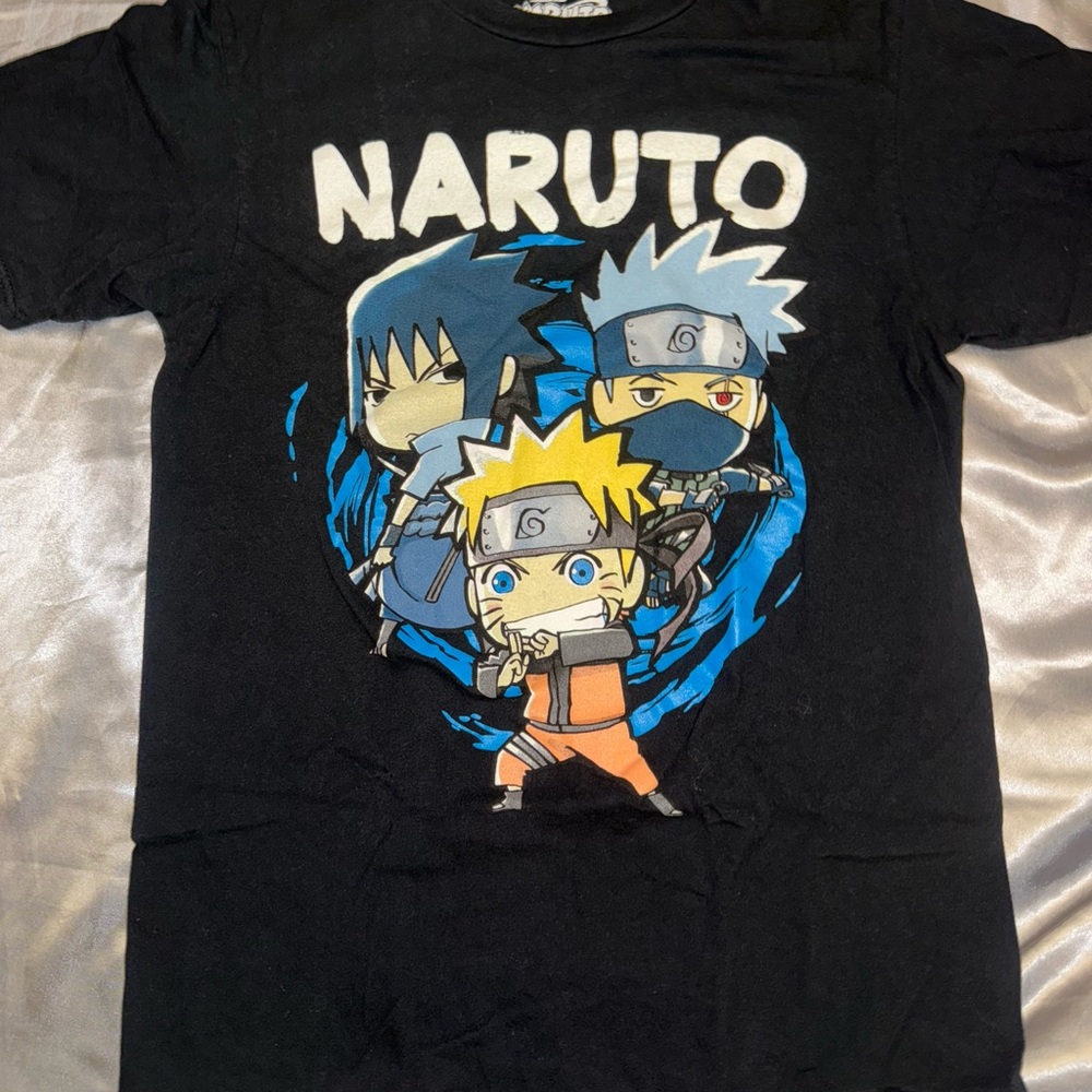 Naruto Kids Black Graphic T-Shirt